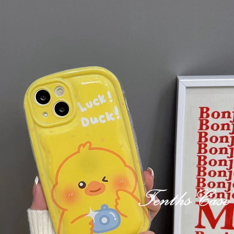 Kompatibel Untuk IPhone14 13 12 11 Pro Max8 7 6 6s Plus X Xr Xs Max SE 2020 Bebek Beruntung Ponsel Case Sabun Soft Cover