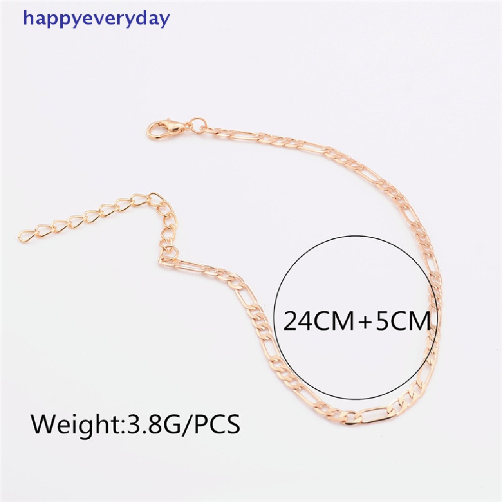 [happy] 1pcs Fashion Gold Silver Plated High Quality Ankle Chain Anklet Perhiasan Kaki [ID]