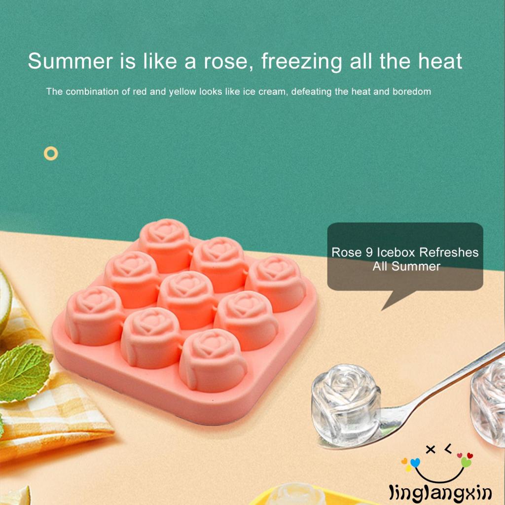 Llx-cetakan Es Silikon, Reusable Washable Rose/Diamond/Cube/Circle Mold Bar Alat Dapur Untuk Whiskey Milk Tea