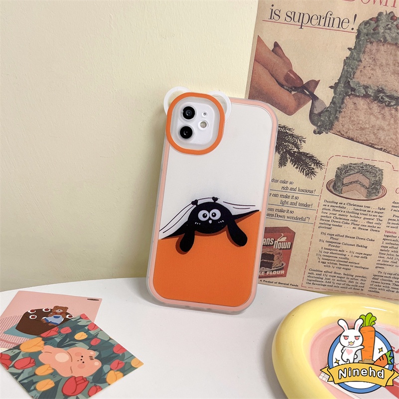 IPHONE Casing Kompatibel Untuk Iphone14 13 12 11 Pro Max X Xr Xs Max SE 8 7 6 6s Plus Kualitas Tinggi Kartun Lucu Bening Casing Ponsel Transparan Anti-Jatuh Lembut TPU Shockproof Cover Pelindung