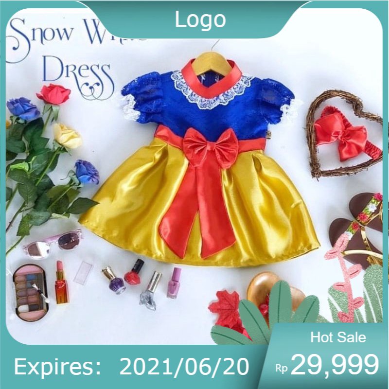 BAJU SNOW WHITE / NEWBORN & ANAK / KOSTUM DRESS SNOW WHITE