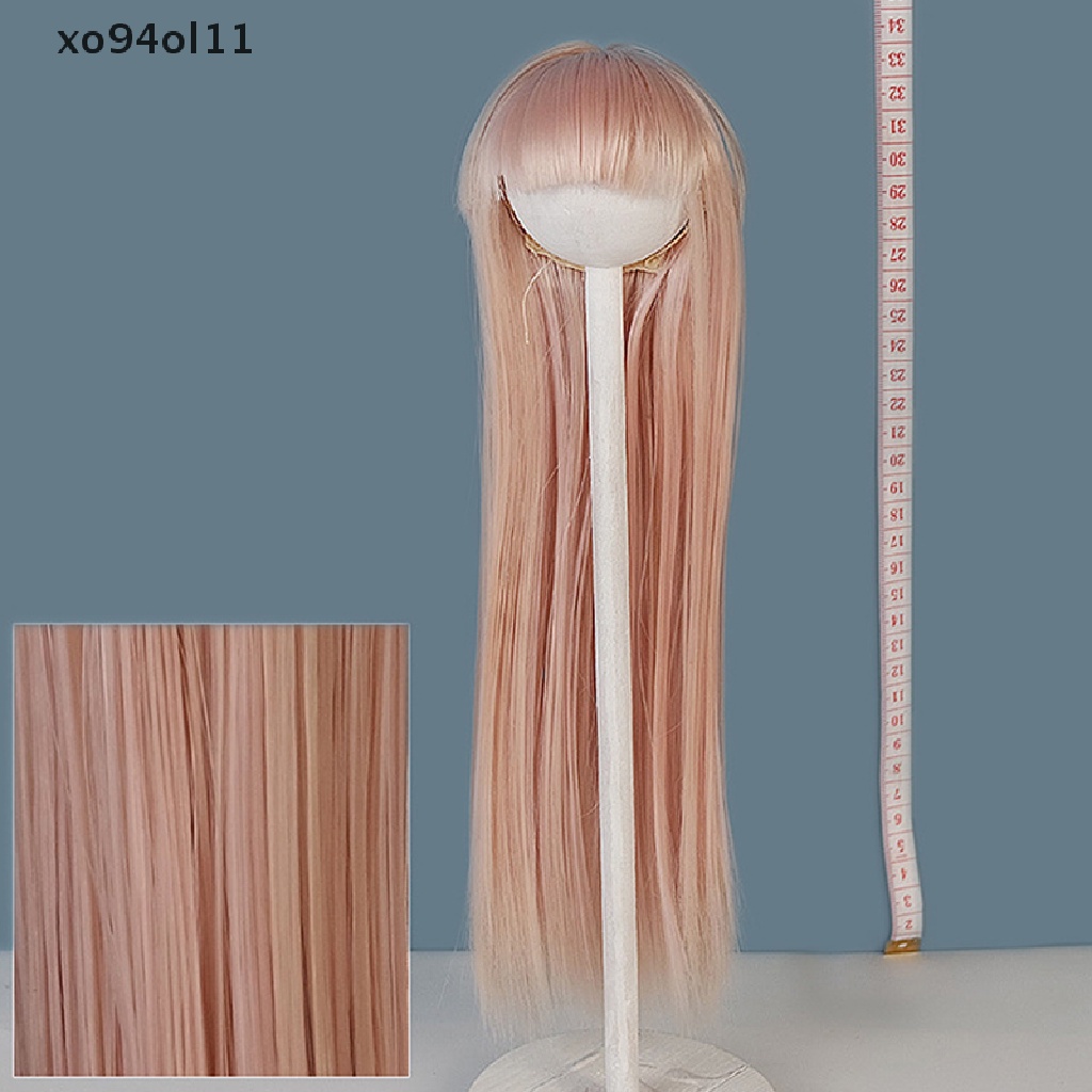 Xo1/6boneka 16.5-17.5CM Lingkar Kepala Rambut Panjang Boneka Wig Aksesoris Rambut Mainan OL