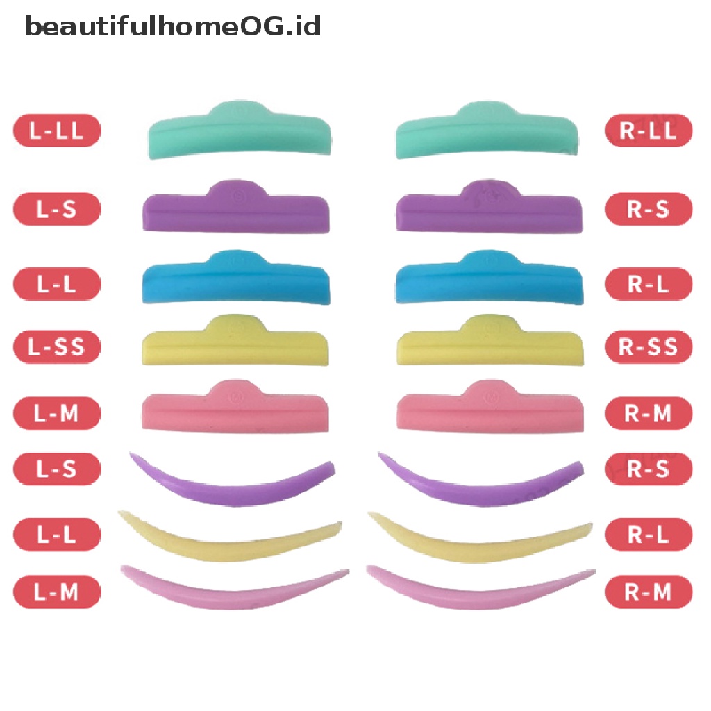 // Lebaran// 3 /5 /8Pasang Lash Lift Lifg Curlers Curl Silicone Shields Pads Reusable Perm **