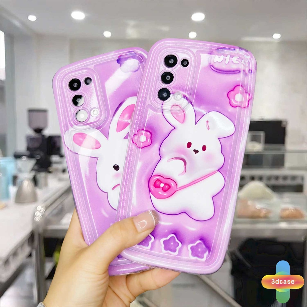 Case HP Realme C30 C30S C33 C21 C31 C35 C25 C11 2021 C21Y C15 C20 C3 C12 C2 C25S 10 5S 5 5i 9i C17 7i C1 C25Y C2 C3i 6i C20A  Narzo 20 10 10A 20A 30A 50A 50i Prime A7 A5S A15 A16 A17 A53 A53S A57 A77 Cartoon  Rabbit Soft Airbag Soap Case