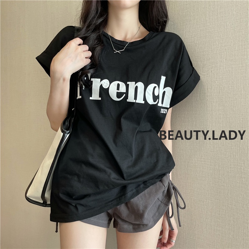 Korean Women T-Shirt Short Sleeve Atasan Wanita Lengan Pendek YF004