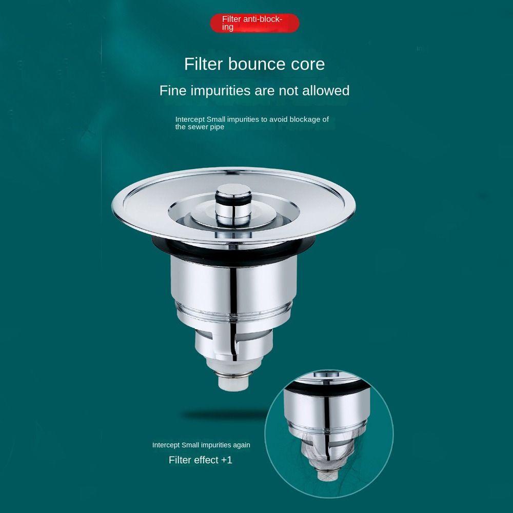 Populer Saringan Wastafel Tembaga Yang Bermanfaat Pembuangan Limbah Pembersih Barang Penutup Wastafel Air Plug Food Hair Stopper