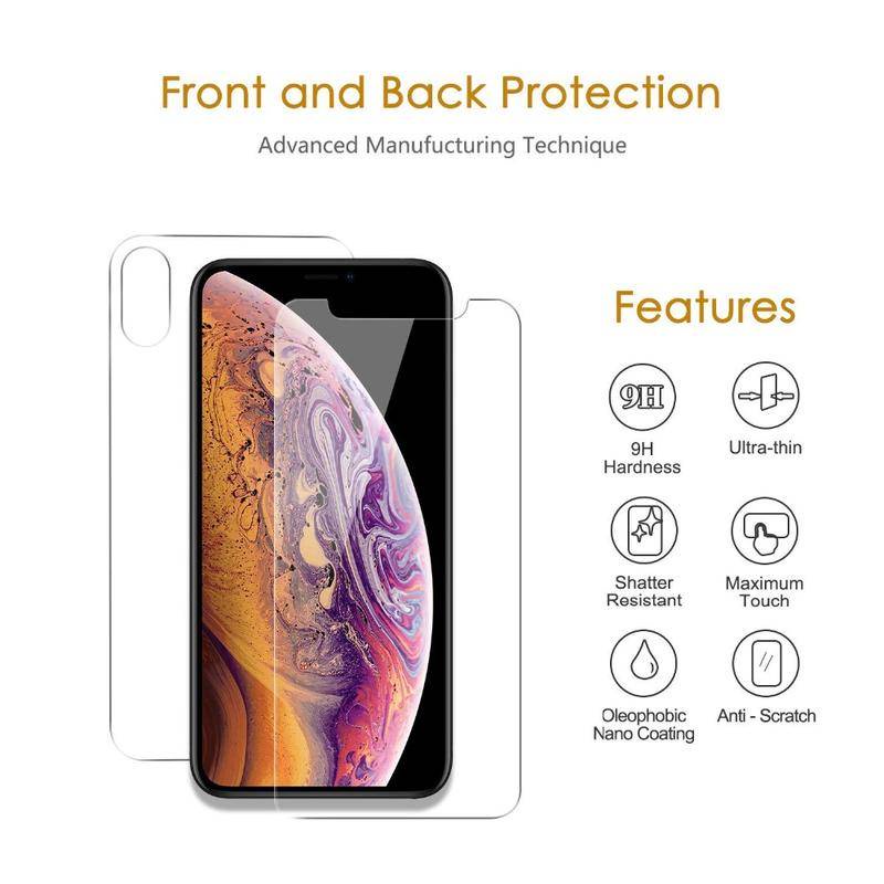 IPHONE Kaca Tempered Depan+Belakang Transparan Untuk Iphone11 Pro XS MAX X Xr7 8 Plus Film Pelindung Layar Untuk Iphone5 5S SE 2020 2022 2016
