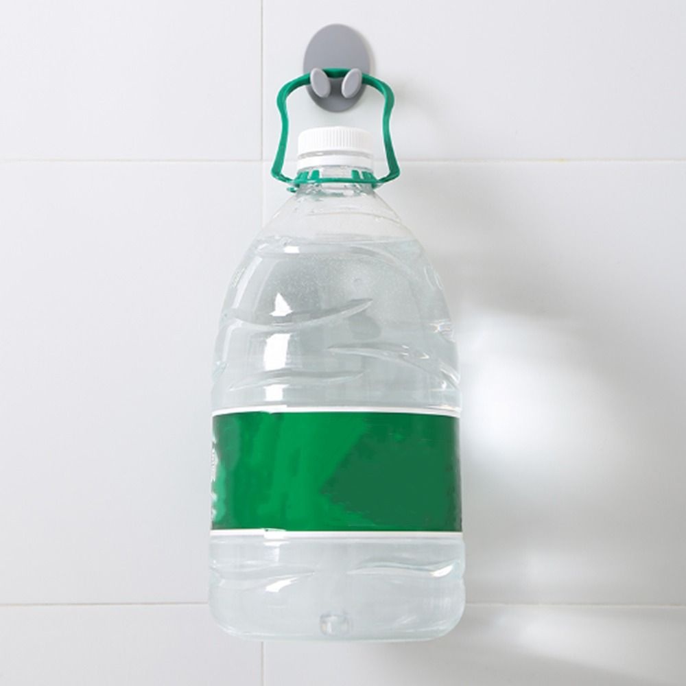 [Elegan] Hook Menempel 2Pcs Gantungan Tempel Dinding Perekat Diri Bentuk Oval Alat Penyimpanan Plug Hook