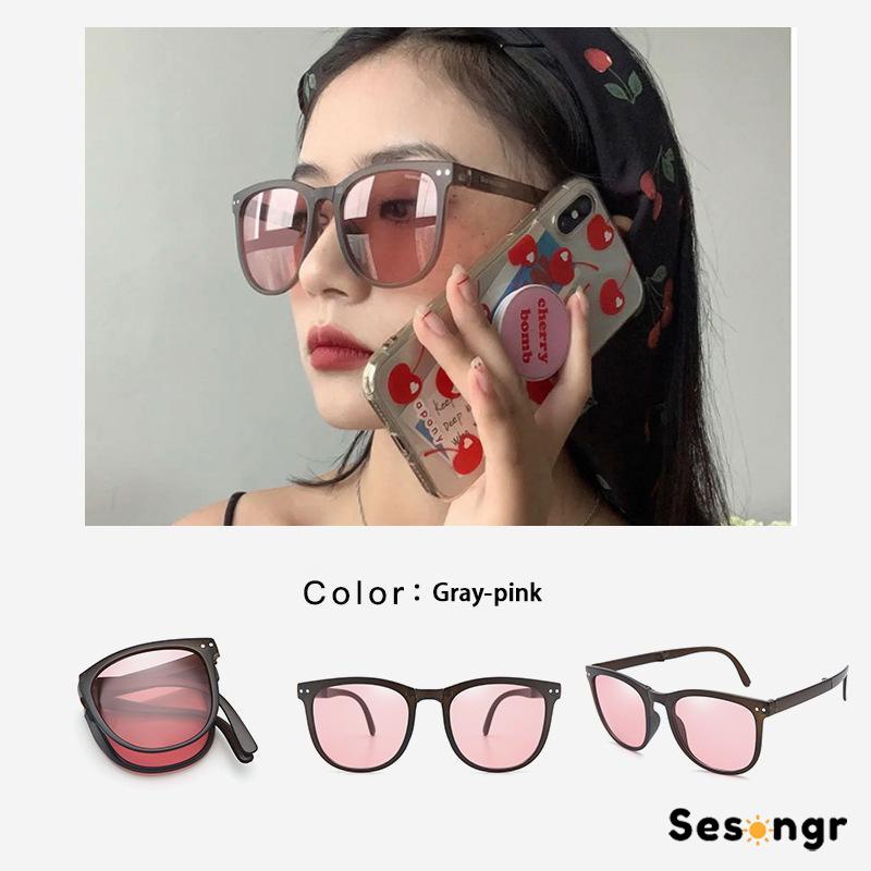 kacamata lipat/Kacamata Hitam Terbaru Bisa Di Lipat Sunglasses Anti-Uv Wanita Pria Import Kacamata Fashion - SG