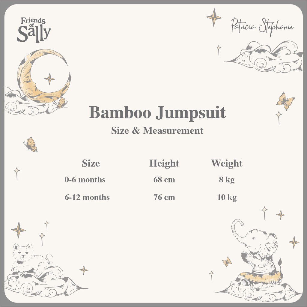 Friends of Sally x Patricia Stephanie - Bamboo Baby Jumpsuit