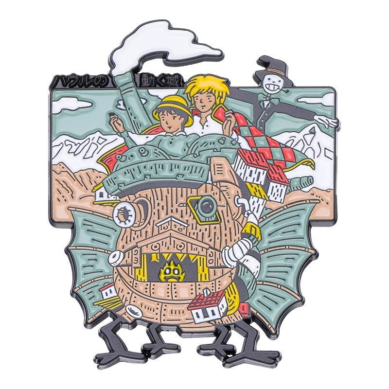 Anime Peripheral Howl's Moving Castle Lapel Pin Ransel Lencana Hadiah Untuk Teman Aksesoris Pakaian