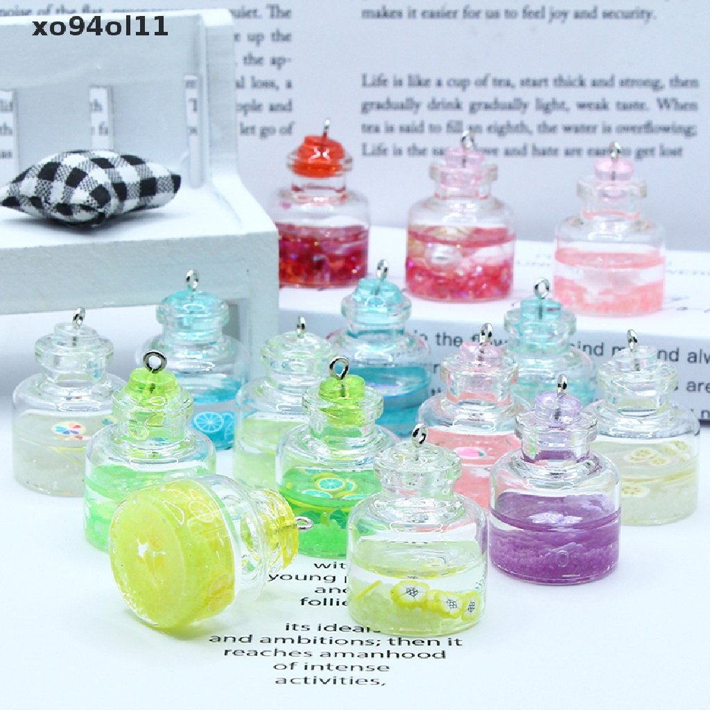 Xo 2Pcs Latar Belakang Pemandangan Rumah Boneka Kaca Bercahaya Botol alah Botol Pasir Hisap OL