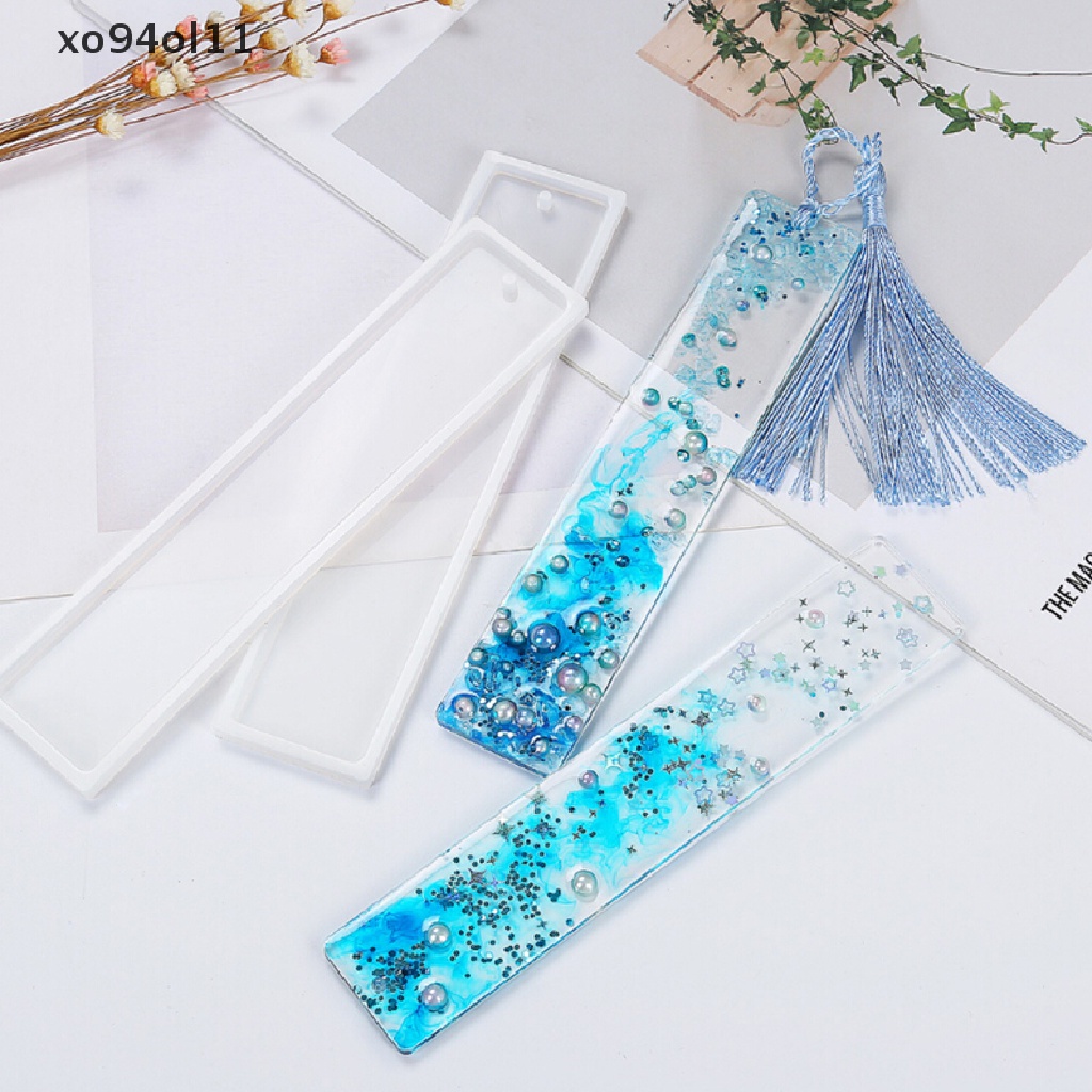 Xo Persegi Panjang Silikon Bookmark Cetakan DIY Membuat Epoxy Resin Perhiasan DIY Craft Mould OL