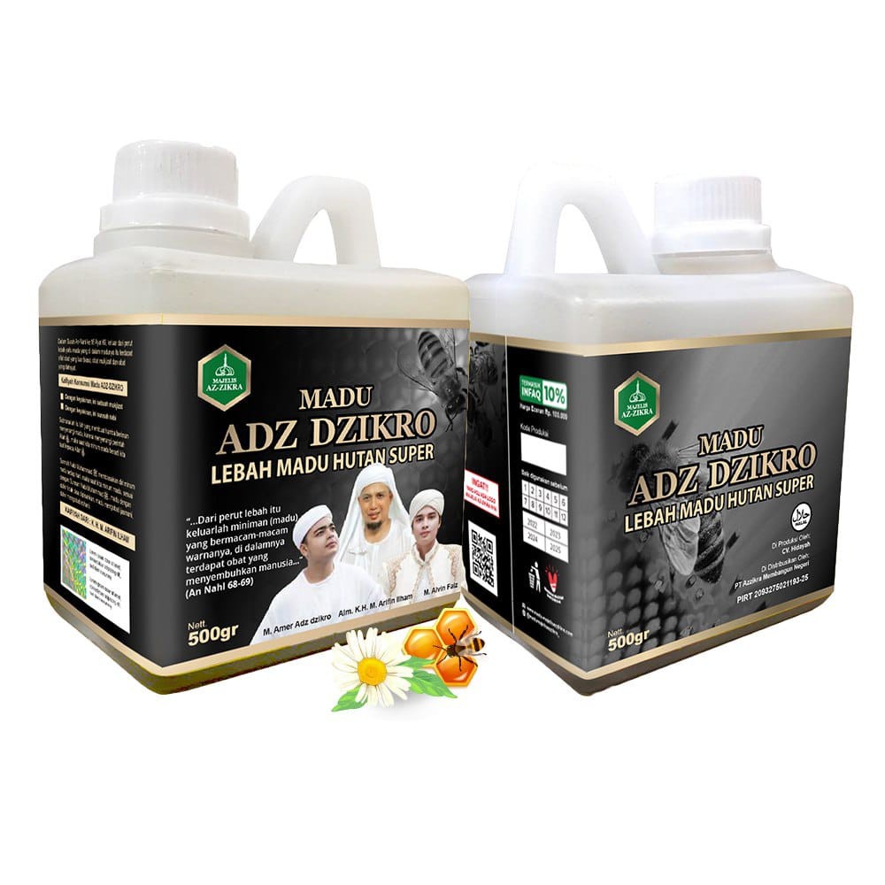 RESMI MADU ADZ DZIKRO Hutan Herbal Super Hitam Pahit Az Zikra Azzikra Azikra 500gr ASLI ORIGINAL