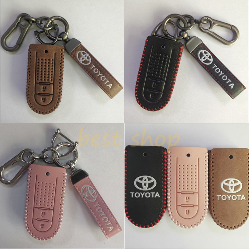 Leather Key Cover Pelindung Kunci Remote Mobil Holder Untuk Toyota Rush wigo Daihatsu Tanto Smart Key Aksesoris Mobil