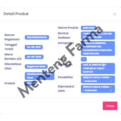 Berlosid 10 Tablet - Obat Maag