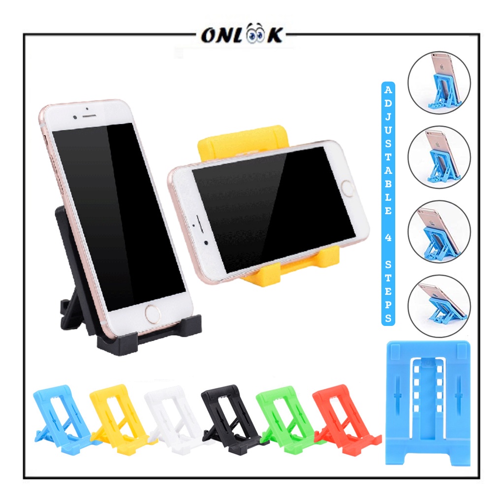 [OL] Phone Stand Lipat Mini F1 Adjustable Smartphone Holder Docking Dudukan Penyangga Sandaran HP Tablet Multi-Stent Untuk Drakoran Zoom Meeting