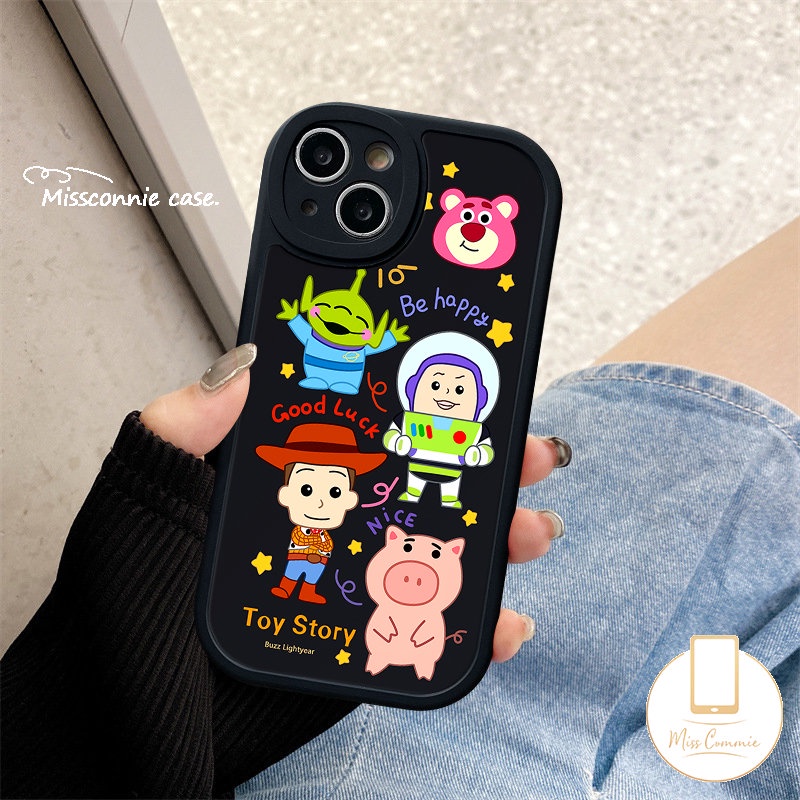 Case Redmi 12C A1 10 9T 10C 9 9A 10A 9C K40s Note10 10s 11 11s 8 10Pro 9Pro 9s 9 8 11 Pro+POCO X3 NFC Pro M3 F4 Mi 11T 12 Kartun Toy Story Alien Strawberry Lucu Soft Cover Beruang