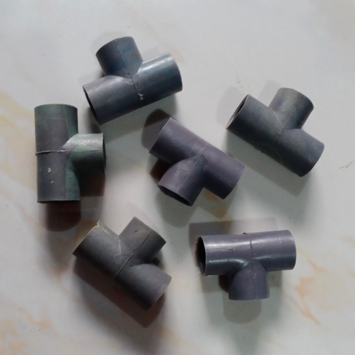 Tee / T  Pipa PVC Listrik 5/8 Abu