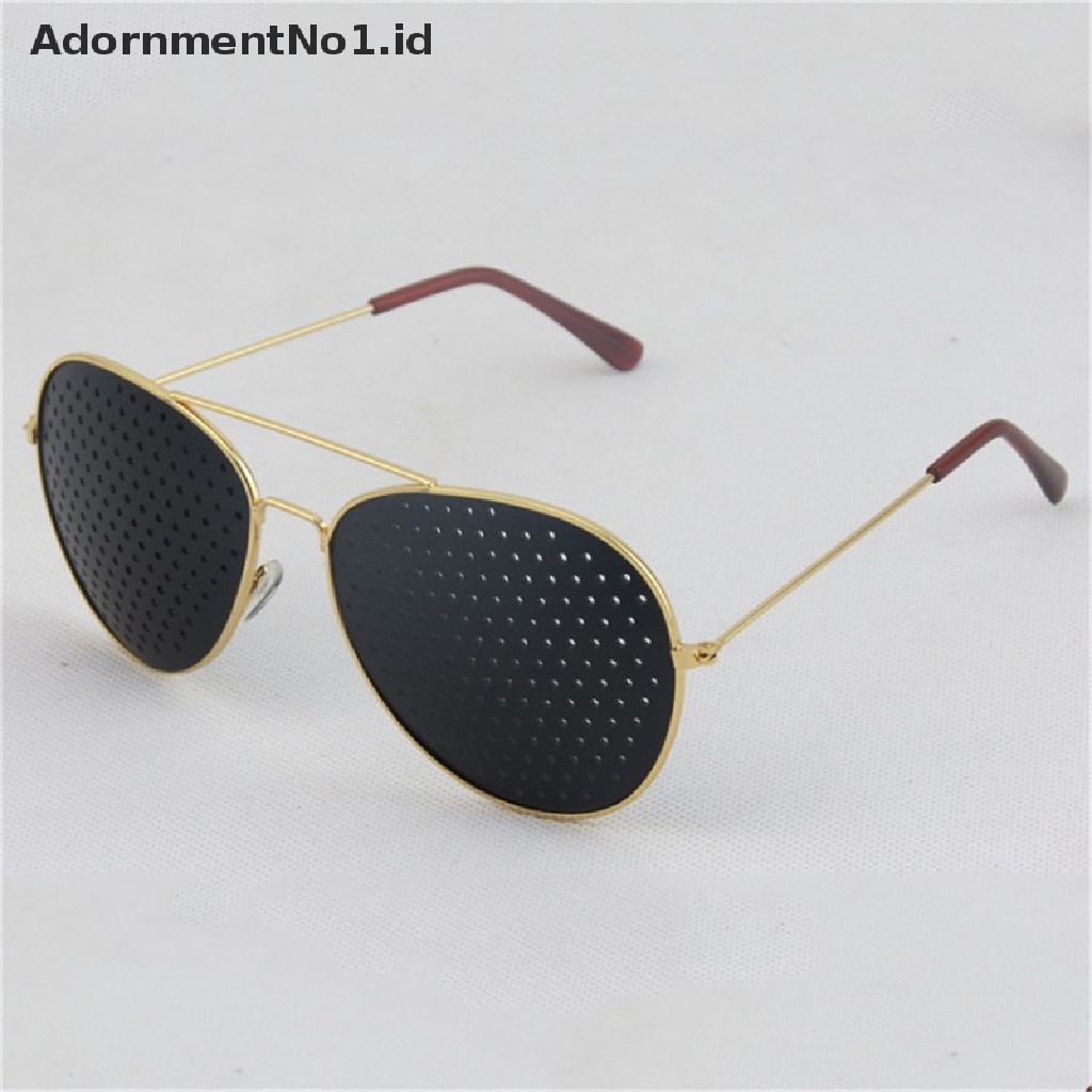 [AdornmentNo1] Retro Pinhole Sunglasses Lubang Kecil Eyeglasses Eyesight Improver Kacamata Unisex [ID]