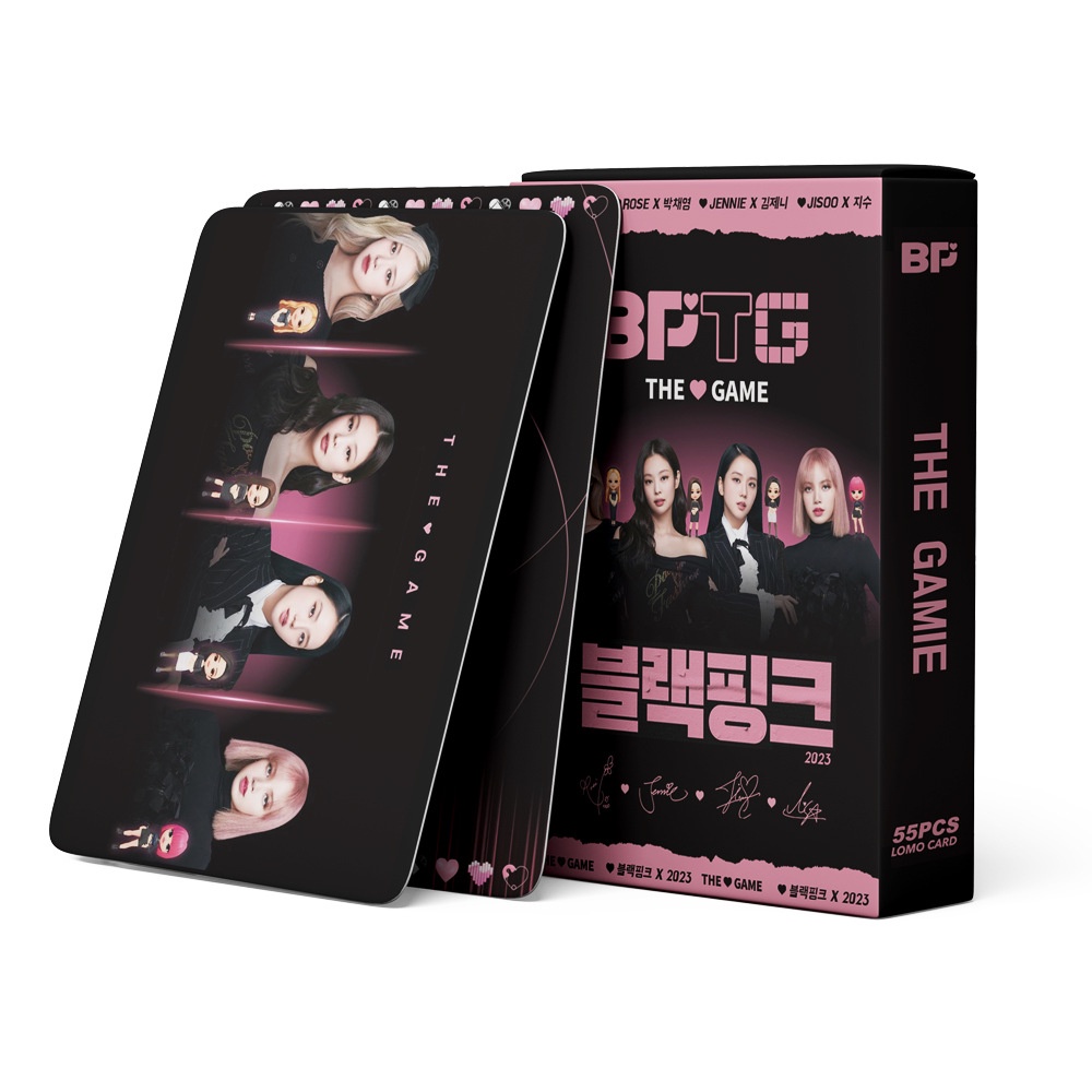 55pcs/set KPOP Blackpink Photocard THE GAME Made By Fans HD Koleksi Kartu Lomo 2023kartu Poster BPTG Blackpink