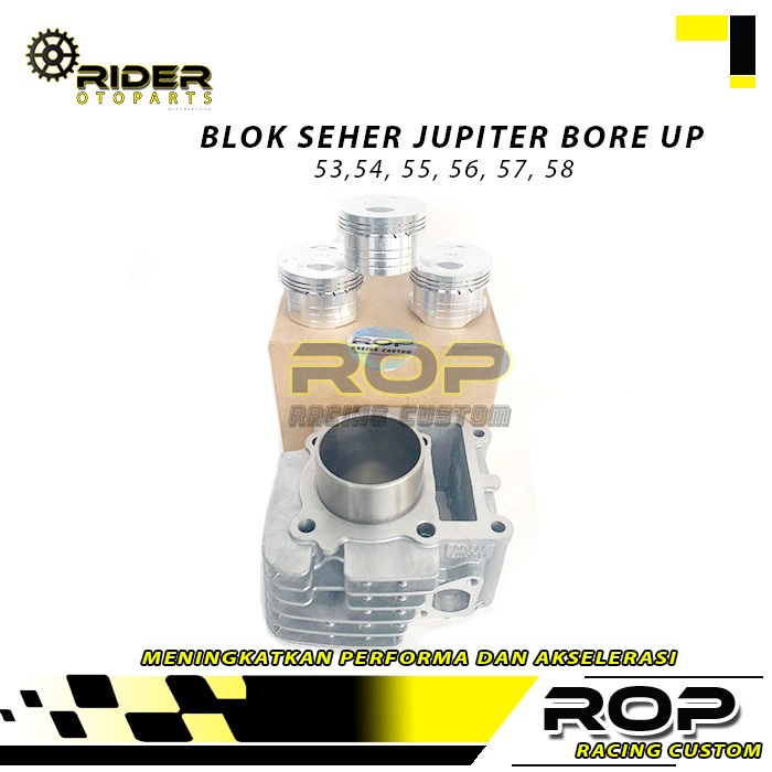 Blok Seher Bor Up ROP  RACING Custom Jupiter Z 53 54 55 56 57 58