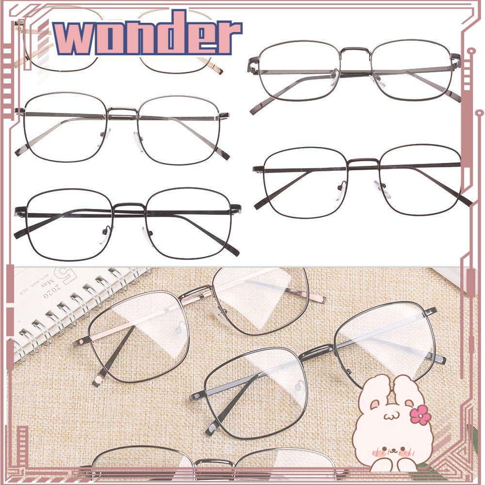 Wonder Square Glasses Vintage Vision Care Kacamata Optik Metal