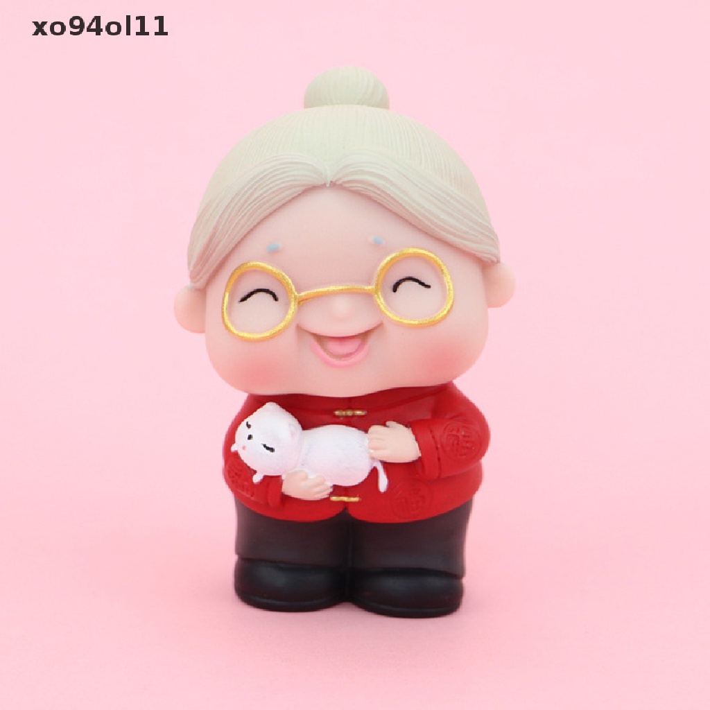 Ornamen Boneka Kakek Dan Nenek XO Dekorasi Kue Ulang Tahun OL