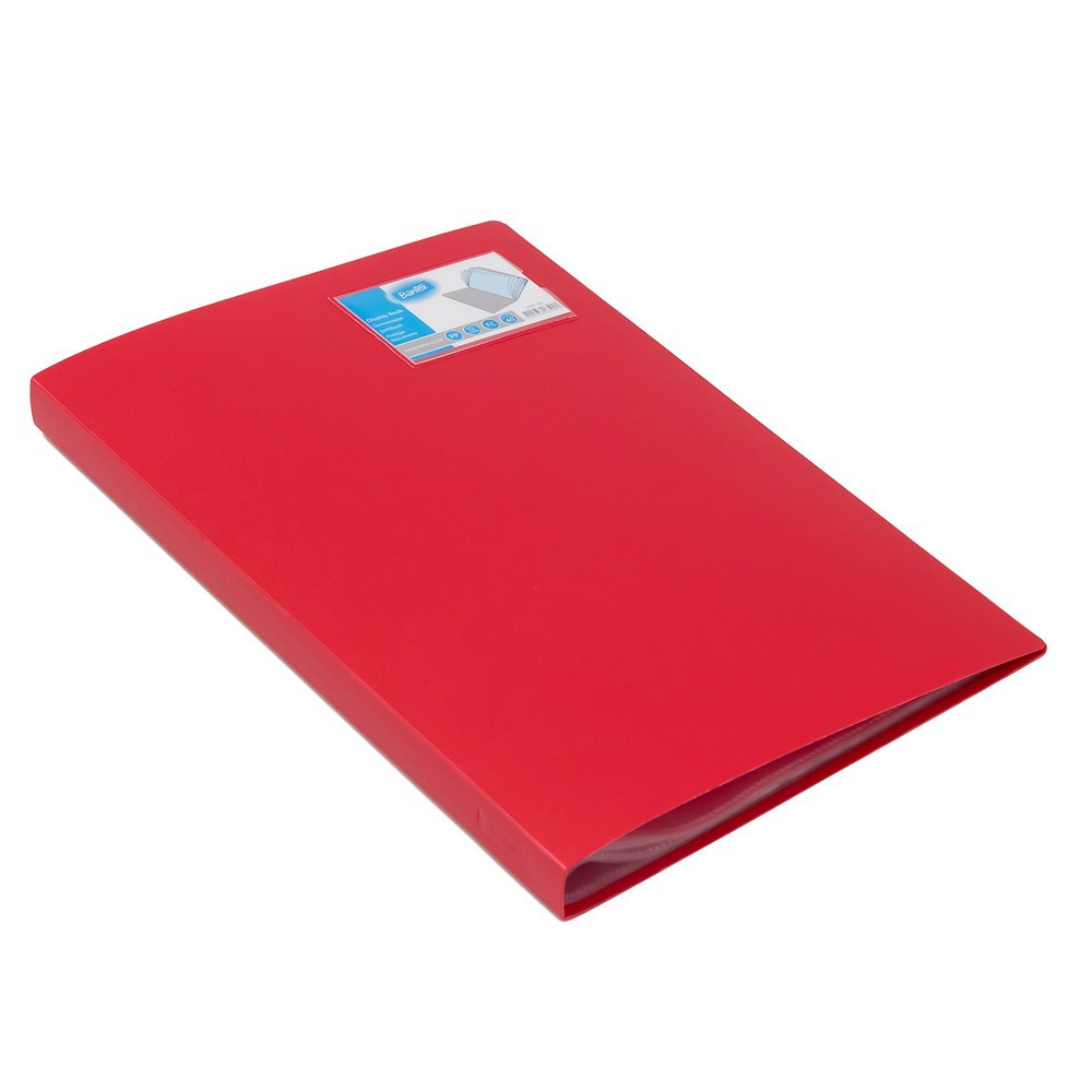 

Bantex Display Book Clear Holder 40 Pocket Folio F4 Red