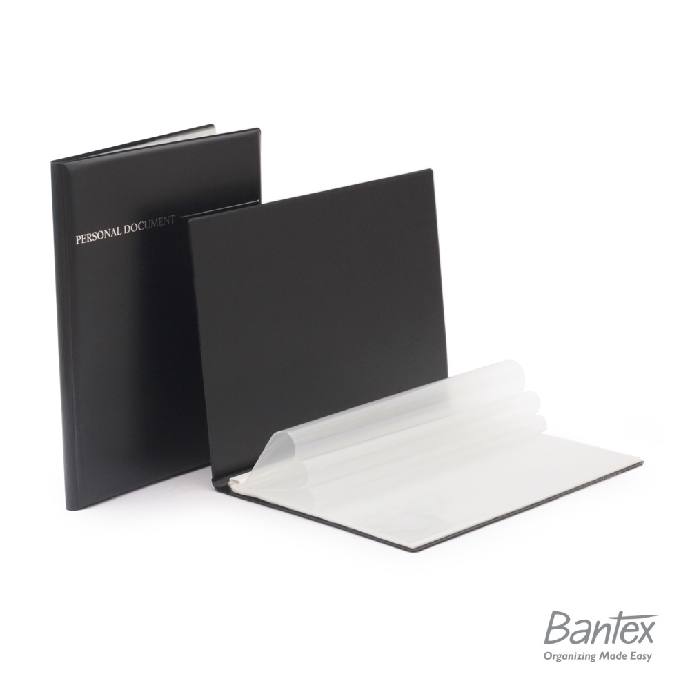 

Bantex Clear Holder Map Kulit Leather Document Keeper A4 Black