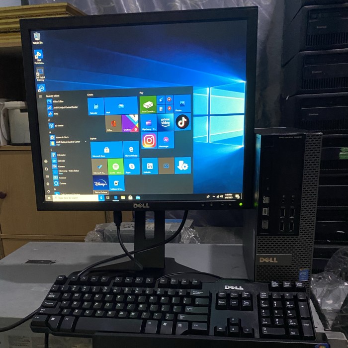 Pc komputer dell 9020 sff core i7 ram 8gb ssd 128 gb