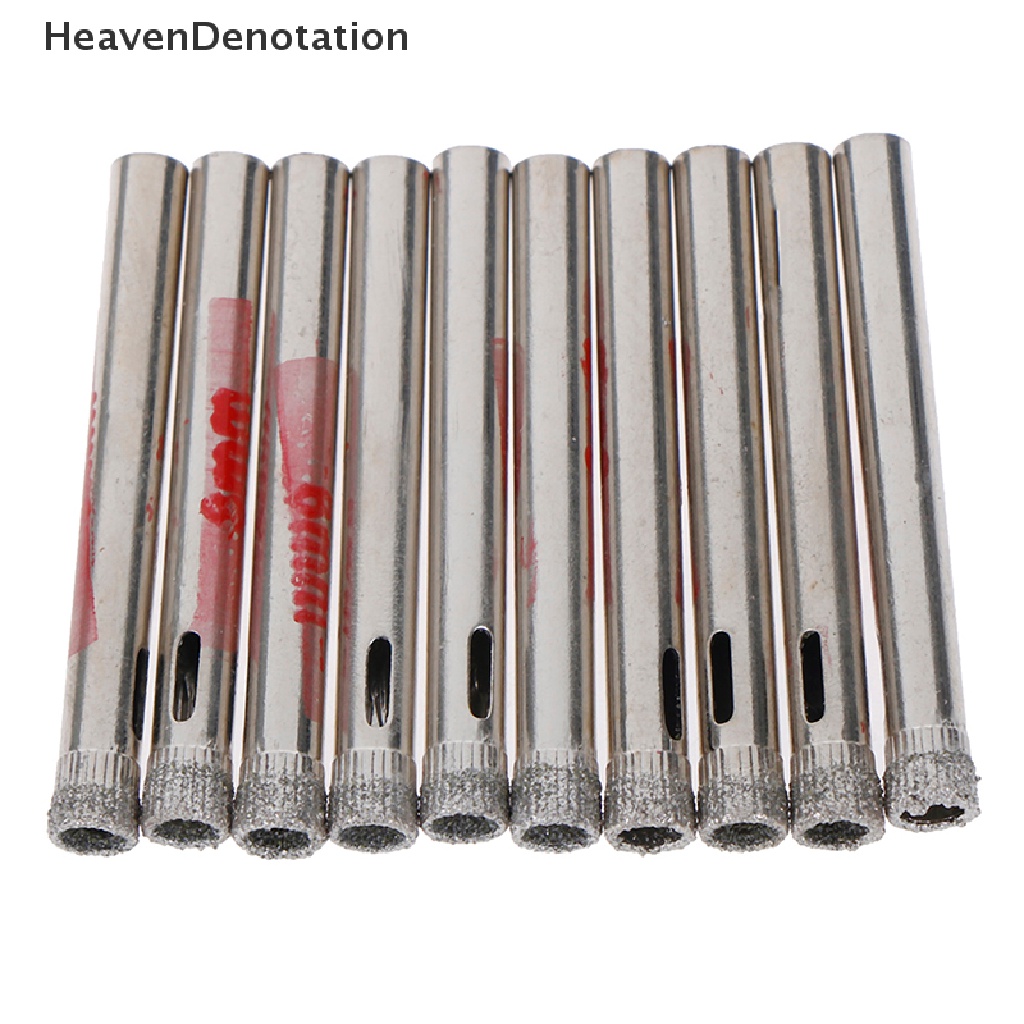 [HeavenDenotation] 10pcs 6mm Diamond Coated Core Hole Saw Mata Bor Ubin Kaca Keramik Alat HDV