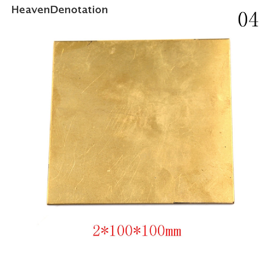 [HeavenDenotation] Plat Foil Lembaran Tipis Logam Kuningan Tebal 0.5mm/0.8mm/1mm/2mm 100X100mm DIY Bagian HDV