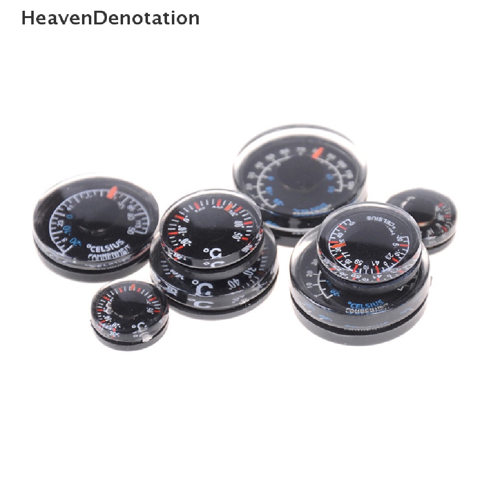 [HeavenDenotation] 1pcs Termometer Plastik Bulat 15mm 20mm 25mm 27mm HDV