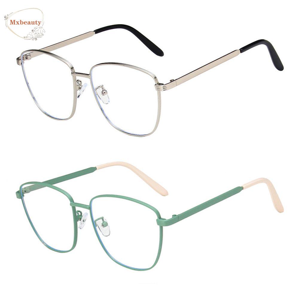 Mxbeauty Kacamata Anti Blue Light Kacamata Korea Metal Frame Fashion Vintage Wanita Eyeglasses