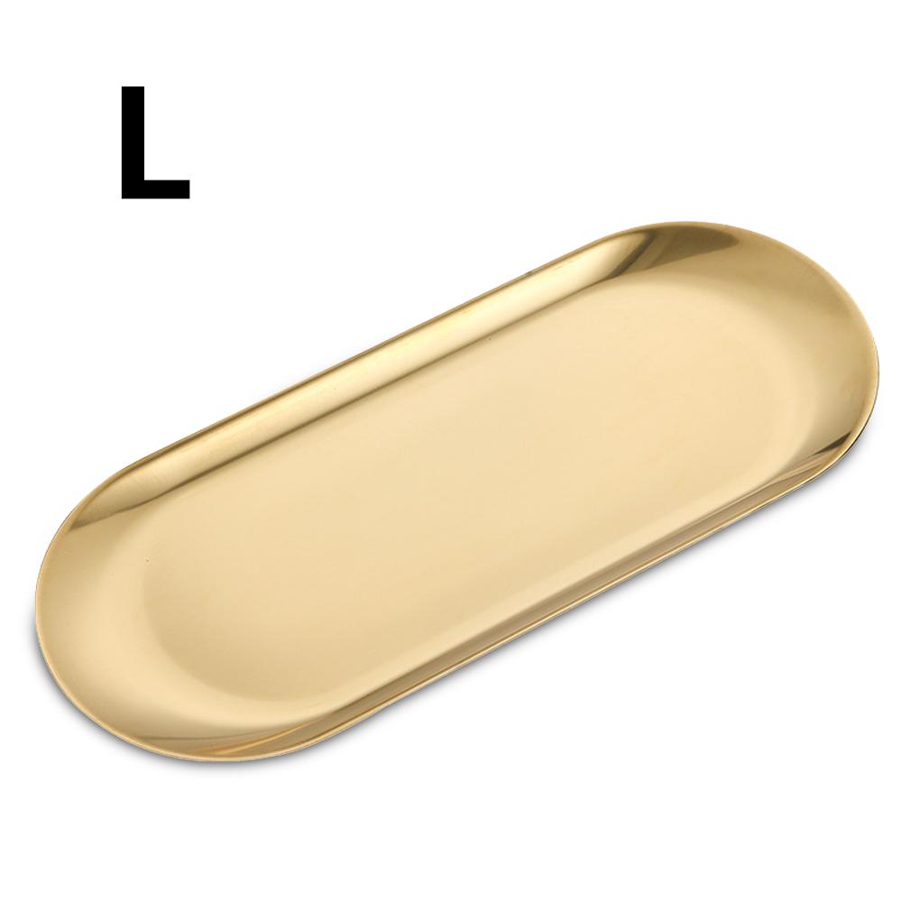 1per2 /3 Piring Makan Buah Snack Steak Roti Dessert Tray Stainless Steel Dish Ring Kalung Gelang Pesta Tahan Karat