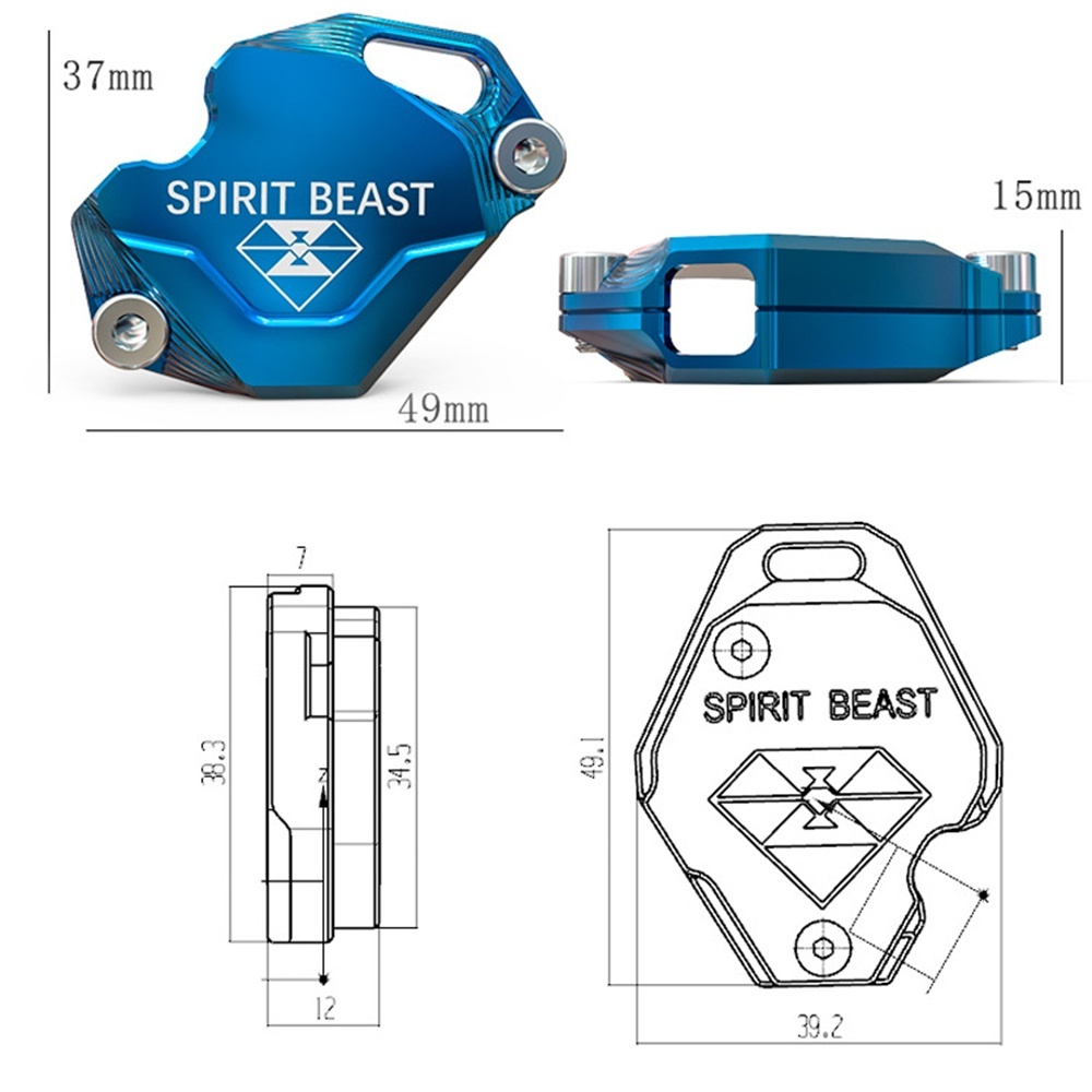 1pcs/spirit BEAST Cover Kunci Motor Case Shell Scooter Aksesoris CNC Aluminium Untuk SUZUKI Yamaha Aksesoris Motor