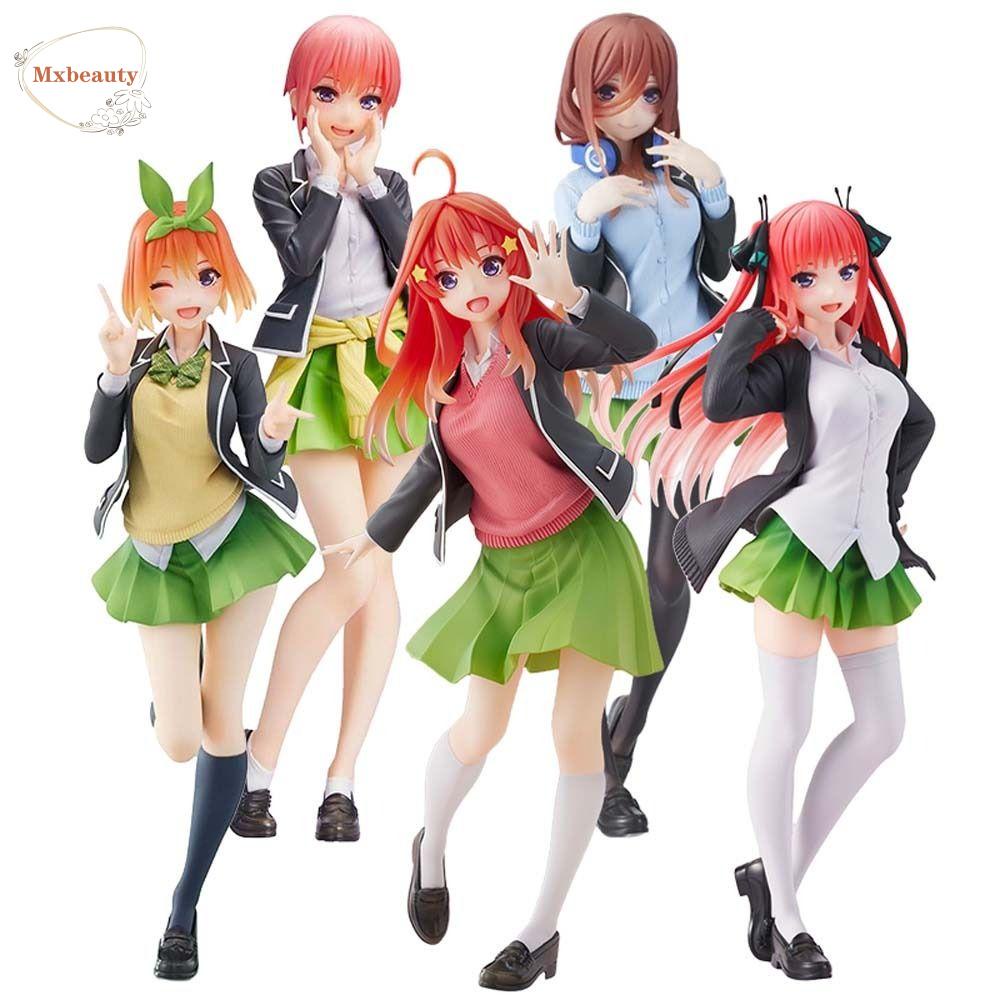 Mxbeauty The Quintessential Quintuplets Anime PVC Nakano Miku Miniatur Desktop Ornamen Seragam Sekolah Dekorasi Model Mainan