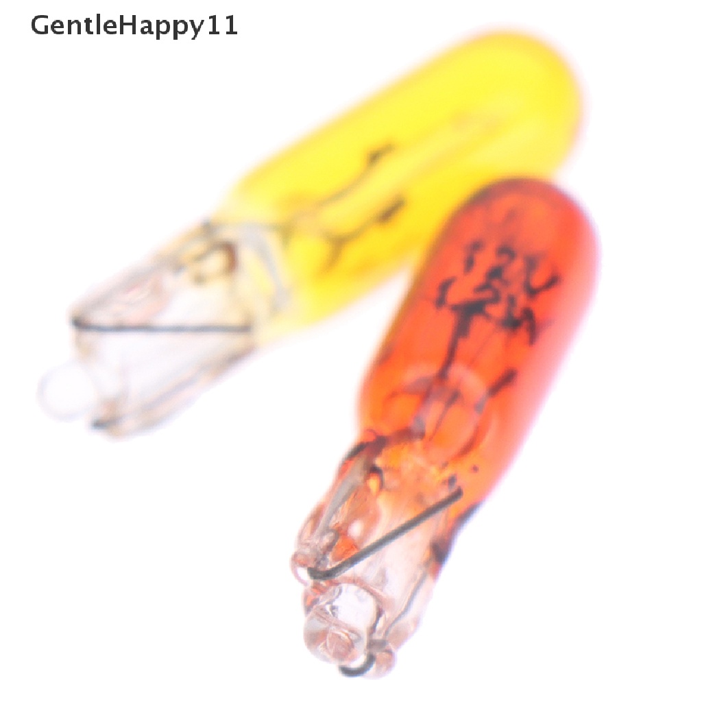 Gentlehappy 10pcs T5 12v 1.2w Mobil haen Instrumen Lampu Bohlam Dashboard auto interior id