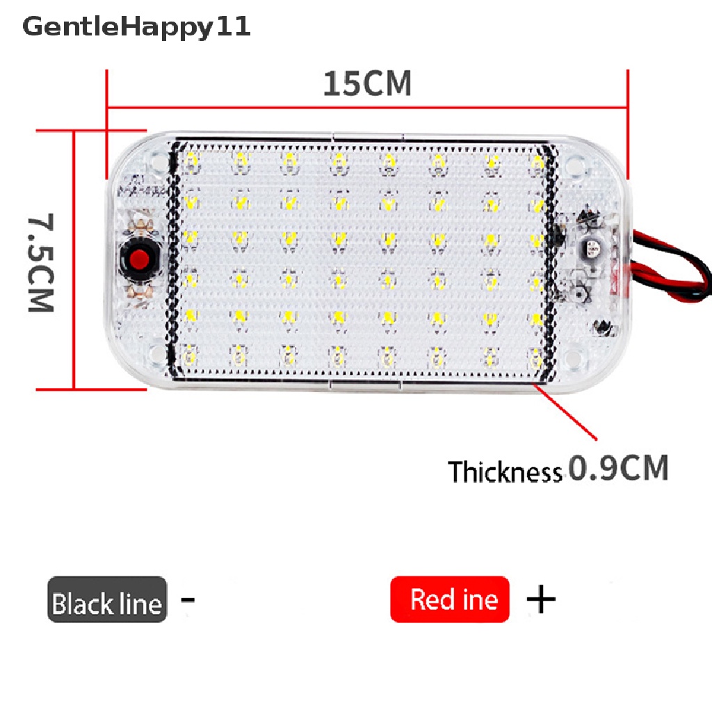 Gentlehappy 48lampu Panel LED Lampu Baca Interior Mobil Lampu Kabin Kecerahan Tinggi id