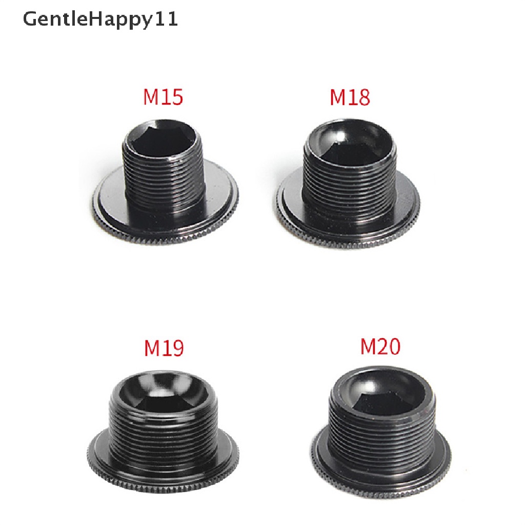 Gentlehappy M15 -M20 Aluminium Alloy MTB Crank Screw Cap Sepeda Jalan Crankset Cover Caps Baut id