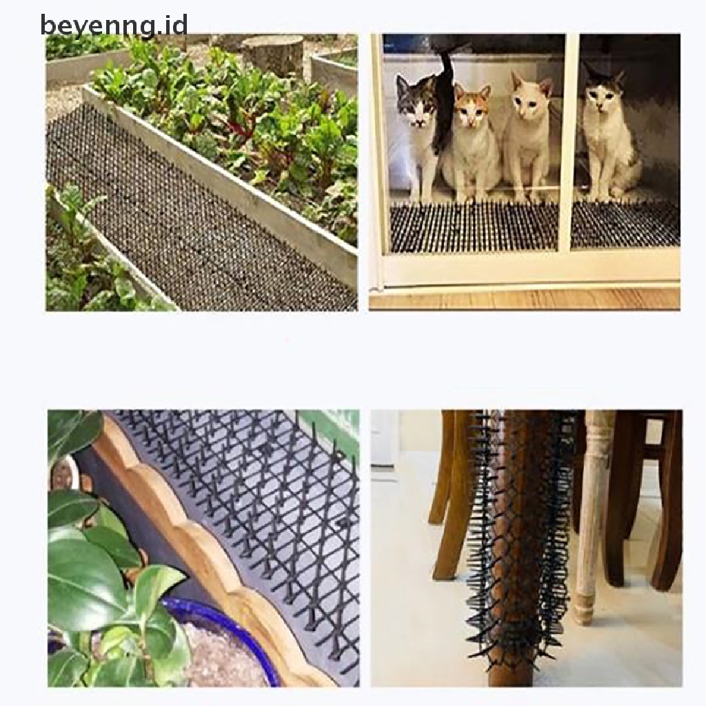 Beyen 12PCS/Set Plastik Anti Kucing Scat Mat Garden Strip Tusuk Jauhkan Kucing Spike ID