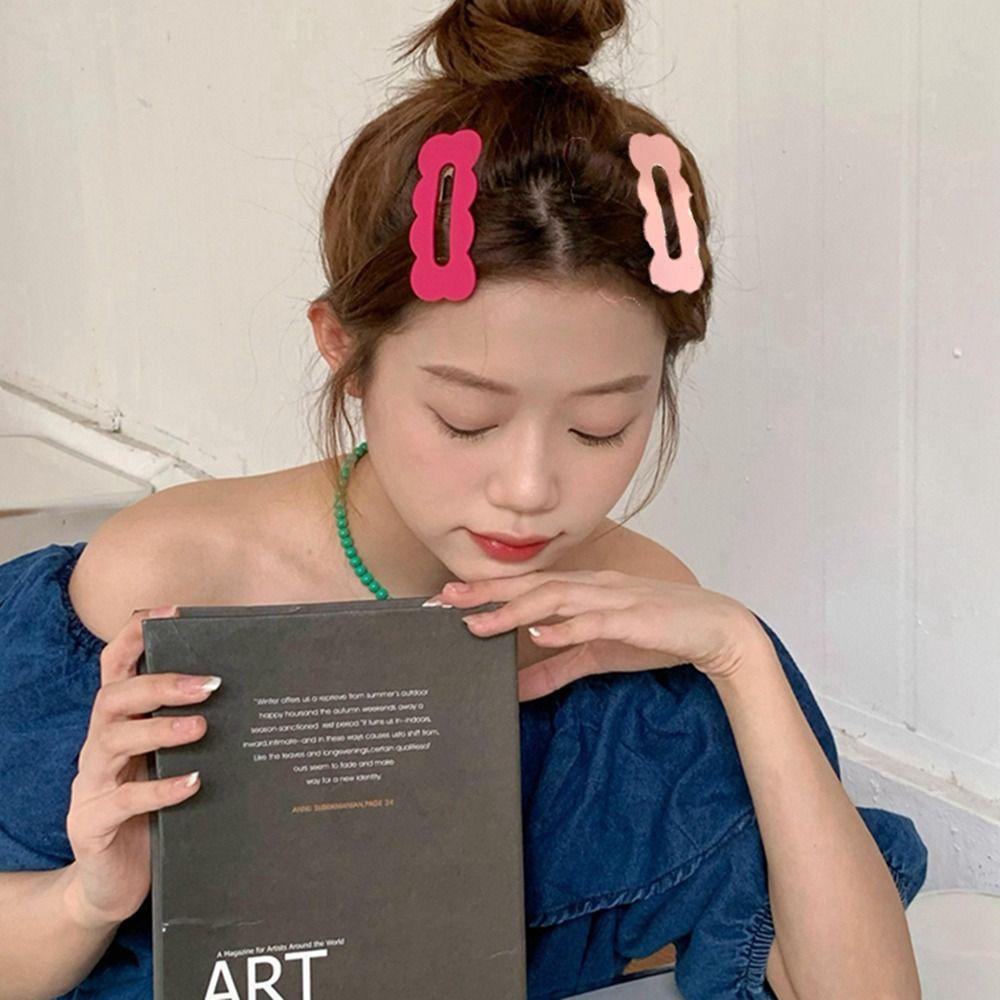 Jepit Rambut Gelombang Agustina Hiasan Kepala Indah Sederhana Untuk Gadis Duckbill Klip BB Klip Hadiah Poni Klip Jepit Rambut