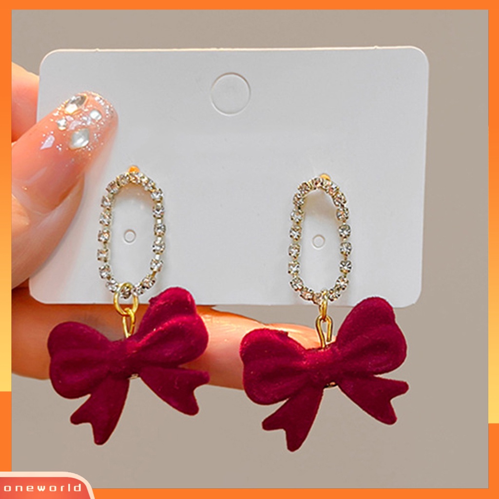 [EONE] 1pasang Anting Pejantan Motif Geometris Gaya Cina Temperamen Liontin Electroplating Dekorasi Fashion Item Merah Meriah Anting Perempuan Aksesoris Pakaian