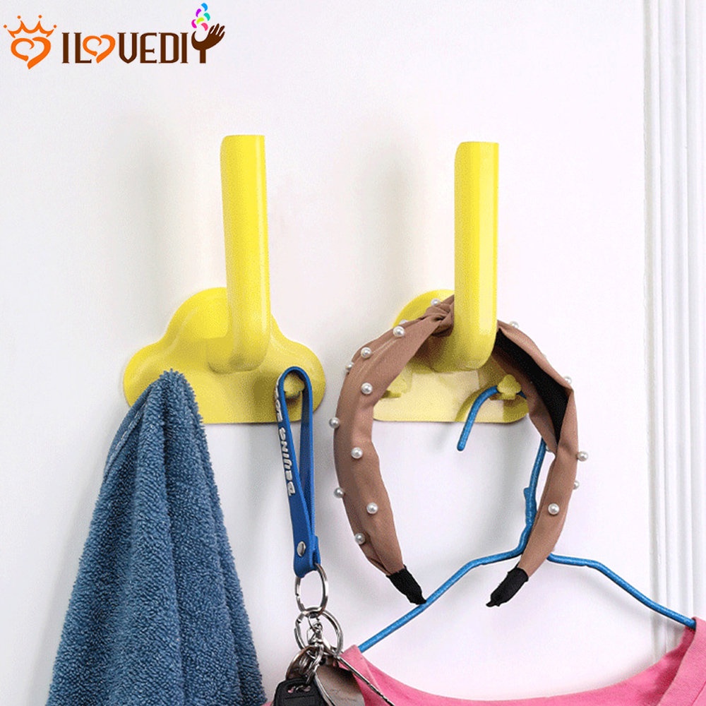 [Unggulan] Tutup Panci Dapur Cangkir Tempat Tisu Rak Gantung Dinding Kamar Mandi Perekat Berbentuk L Kait Penyimpanan Tanpa Jejak Multifungsi Pintu Belakang Gantungan Kreatif Kait Awan