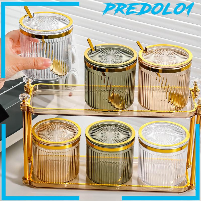 [Predolo1] Counter Dapur Multifungsi Tahan Debu Penyimpanan Makanan Toples Bumbu
