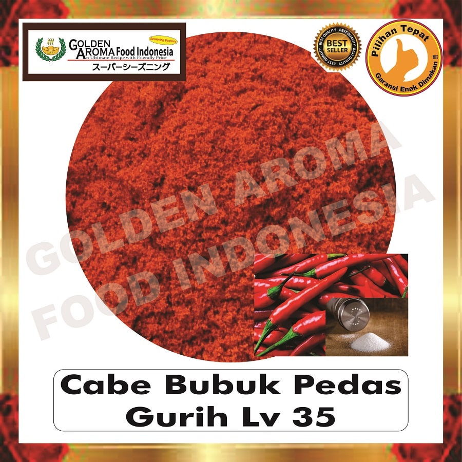 

Cabe Bubuk Halus Pedas Gurih Level 35 1KG Bumbu Tabur Cabai 1 KiloGram Murah Enak chilli powder halal lombok Rempah Pedas Spicy Kiloan