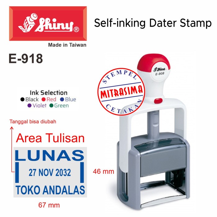 

Stempel Shiny E-918 ( Shiny Essential persegi dengan tanggal E918 )