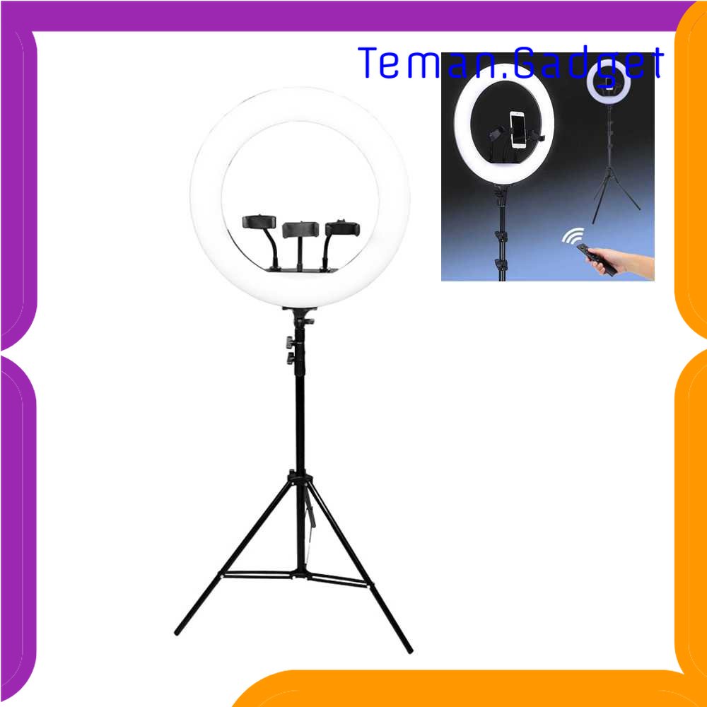 TG - KMR TaffSTUDIO Lampu Halo Ring Light 18Inch with Holder, Remote, &amp; Tripod - JY-460