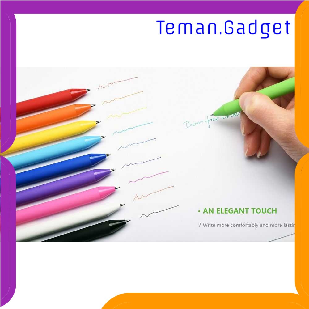 TG - ATK KACO PURE Candy Gel Pen Pena Pulpen Bolpoin 0.5mm 10PCS - K1015 (Colorful Ink)